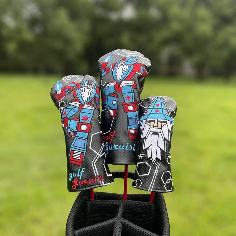 Mechanical Mage Golf Club #1 #3 #5 Wood Headcovers Driver Fairway Woods Cover PU Leather High quality  Putter Head Covers