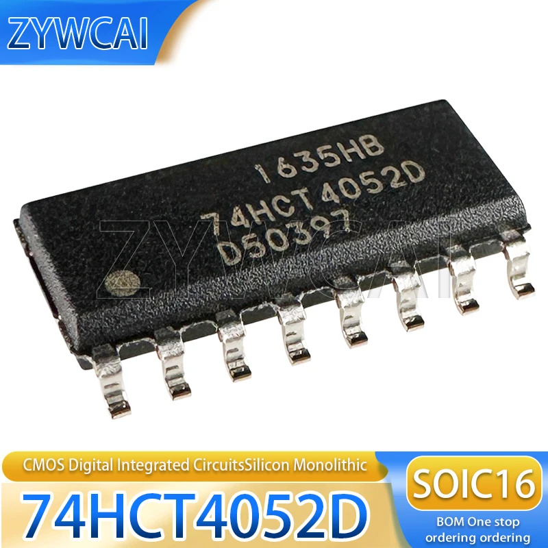 10PCS 74HCT4052D  SOIC-16 Dual 4-Channel Analog Multiplexer Chip    Lot for Electronics And Computer Hardware