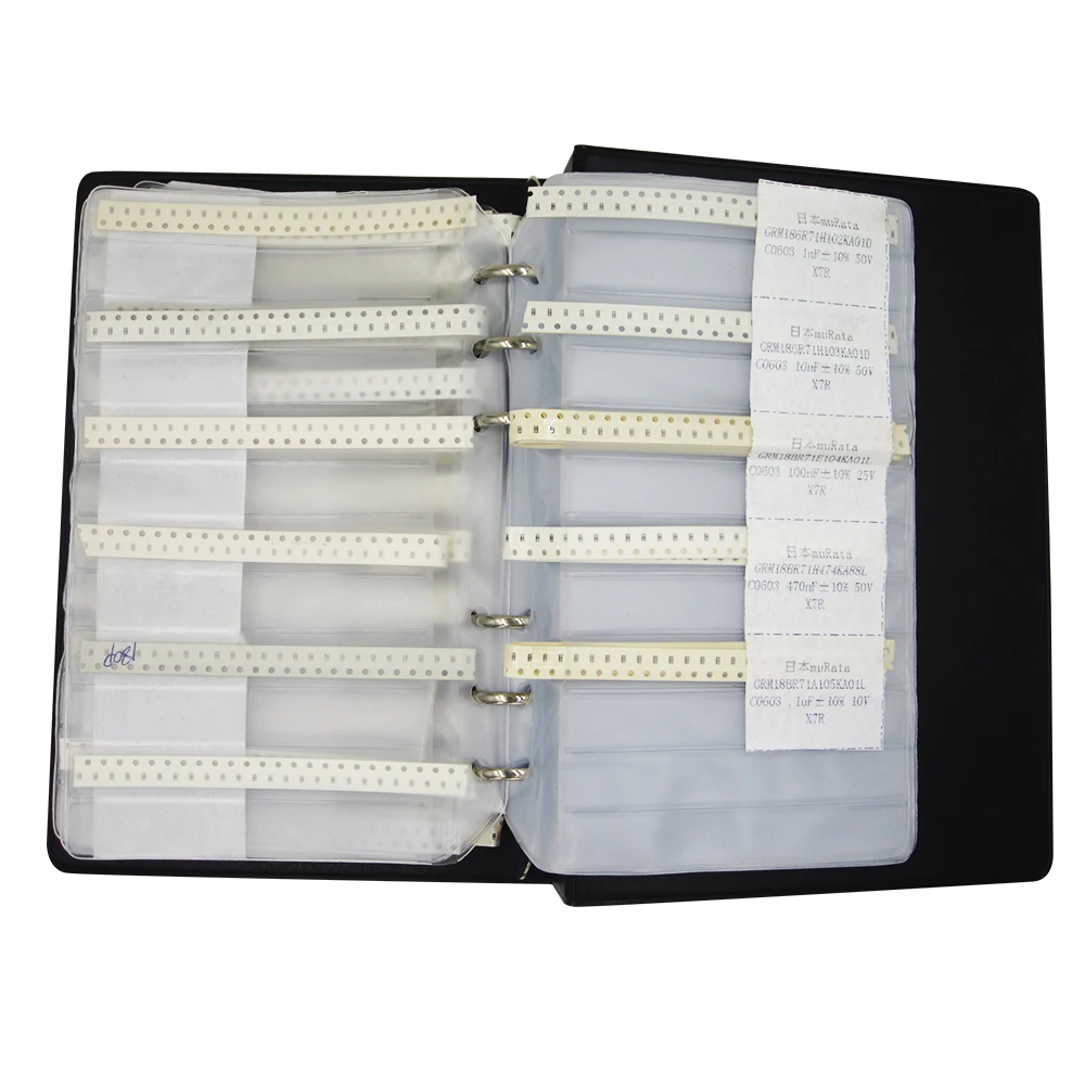 new 0603  50value  kind of one book , a pratical SMD resistor and capacitor sample book