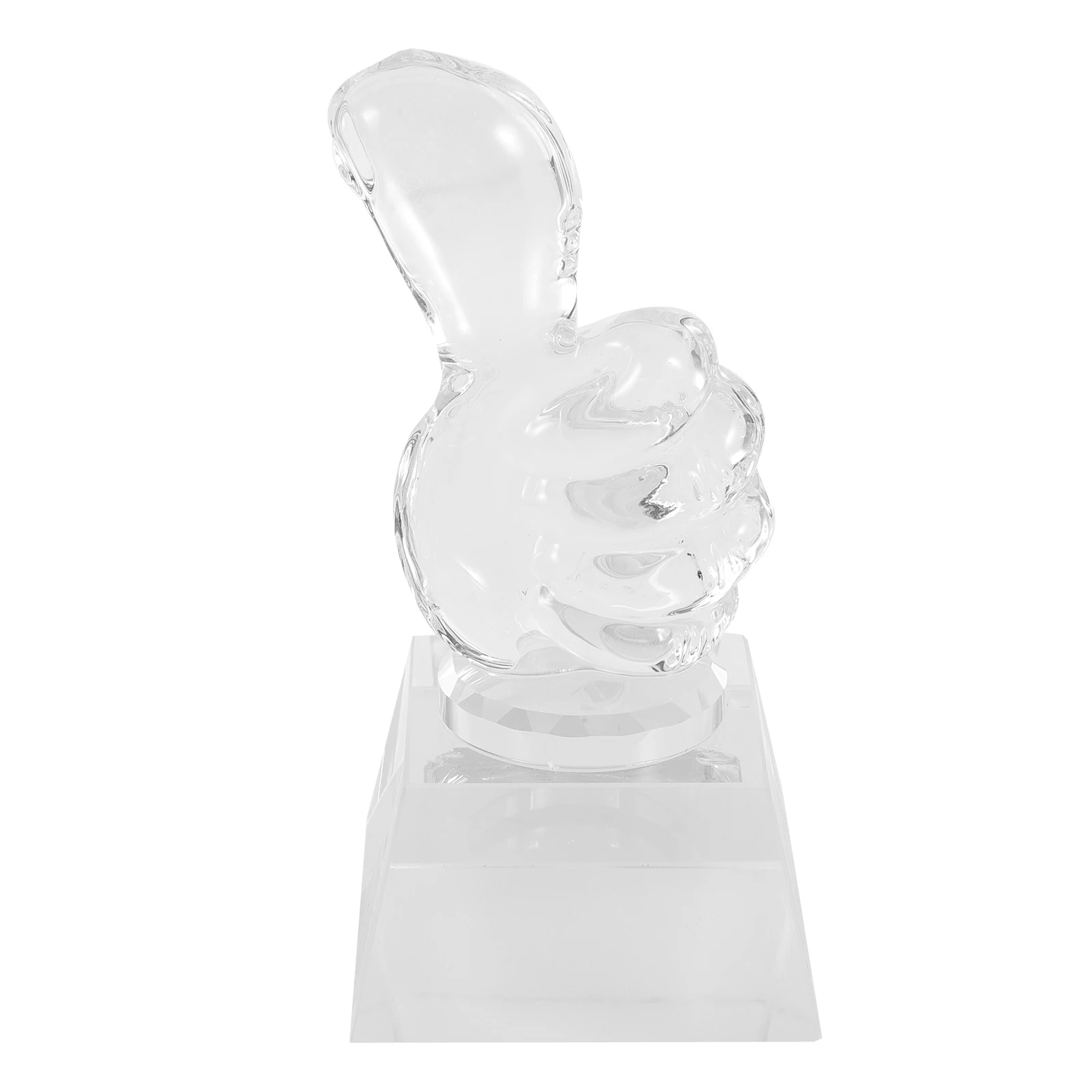 

Crystal Trophy Shaped Cup White Model Smooth Surface Boys Girls Trophies Football Sports Award Decorations