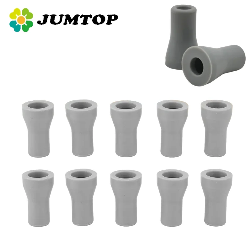 JUMTOP 10Pcs Dental Saliva Ejector Suction Adjustable Valve Strong Weak Suction Rubber Snap Tip Adapter Replacement