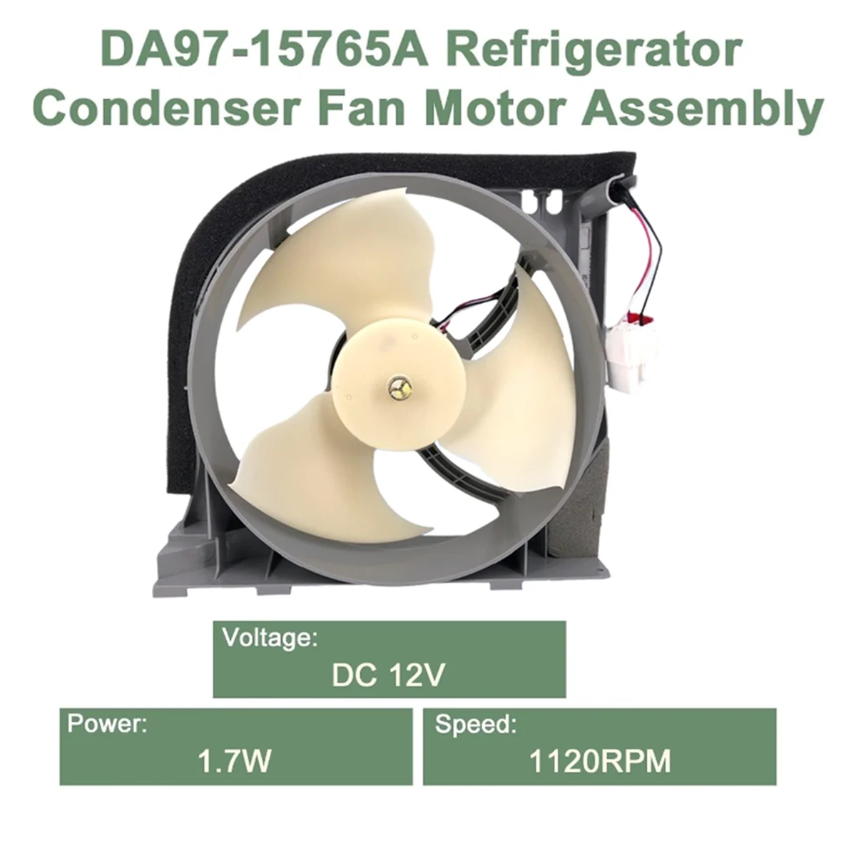 BFYLE DA97-15765A DA31-00340A Gruppo motore ventola condensatore frigorifero per Samsung DA97-12842A, DA31-00278C DC 12V