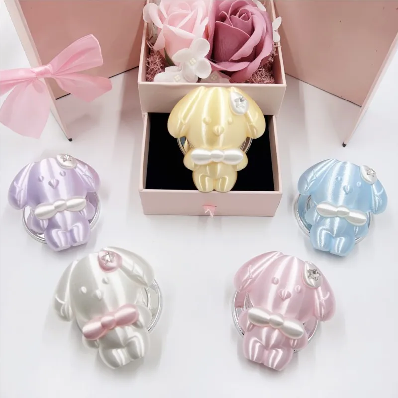 3D Cute Puppy Phone Grip Pearlescent Stand for iPhone 18 17 16 15 14 13 Foldable Magnetic Ring Holder New 2026