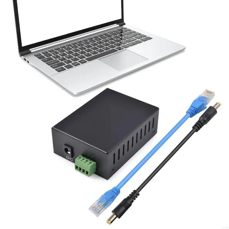 E1PF POE сепаратор 12V 5A Металлический корпус POE Splitter RJ45 10/100/1000 Мбит/с эффективно