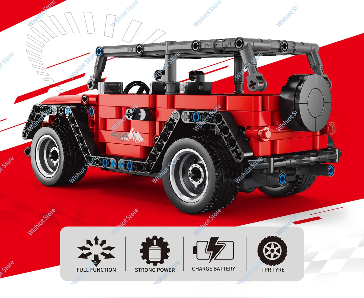 MOC 1:16 Sports Car Pickup Model City Off-road Racing Car Building Blocks 2.4G Remote Control Vehicle Classic Toy Boys Kids Gift