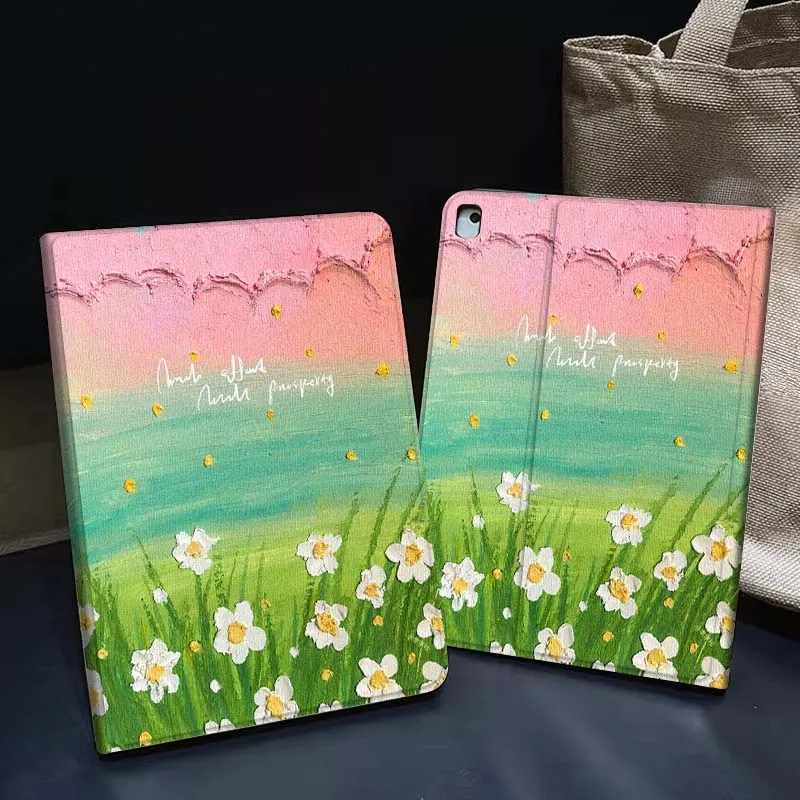 

Oil painting pattern design For iPad Pro Air 5th 6th 7th 13 M3 M4 M5 12.9 13.3 inch 2018 2022 2024 2025 Tablet Case