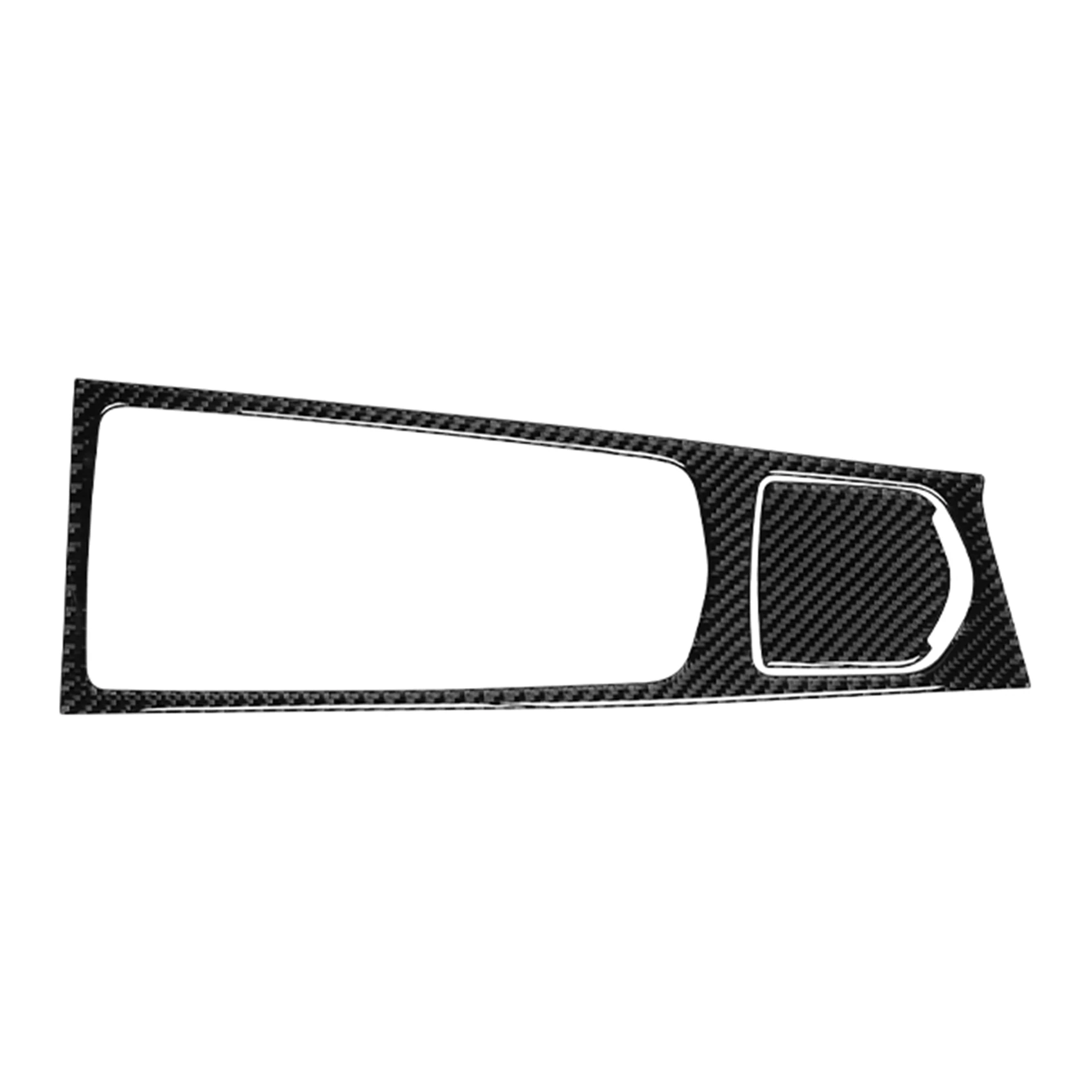 2Pc Central Control Multimedia Panel Carbon Fiber Cover Trim LHD Car Decorative Sticker for Porsche Panamera 10-16 Black