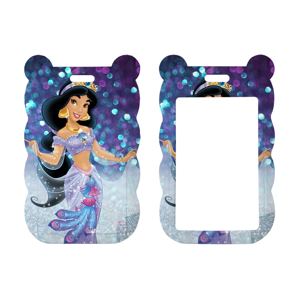 Princess Jasmine Disney Designs Lanyards ID Badge Holder New Design Strap Work Card Bus Access Card Holder Keychains Accessories