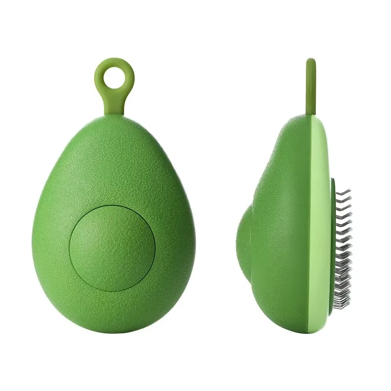 

10pcs Fruit-Shaped Pet Hair Removal Comb One-Key Self-Cleaning PP Needle Comb for Cats & Dogs Wet Dry Massage Grooming