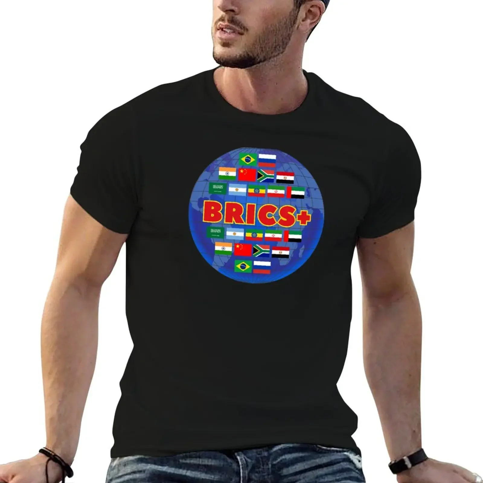 BRICS+ Countries of the BRICS group T-Shirt summer top topping anime shirts men