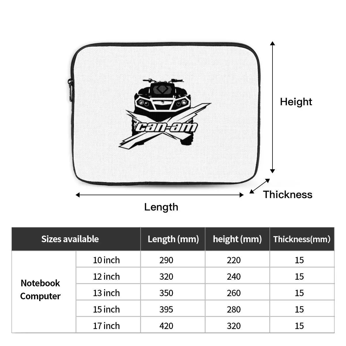 Can-Am BRP Motorcycle Notebook Laptop Bag Case Pouch Notebook Sleeve Cover Bag Tablet Shockproof Case Bag