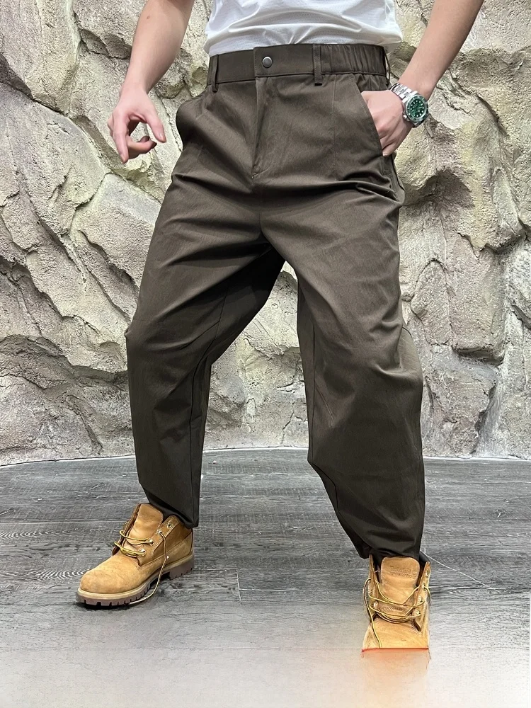 

Loose Fit Casual Harlan Pants Men's Spring Autumn Workwear Tapered Cotton Blend Fabric Small Foot Loose Leggings