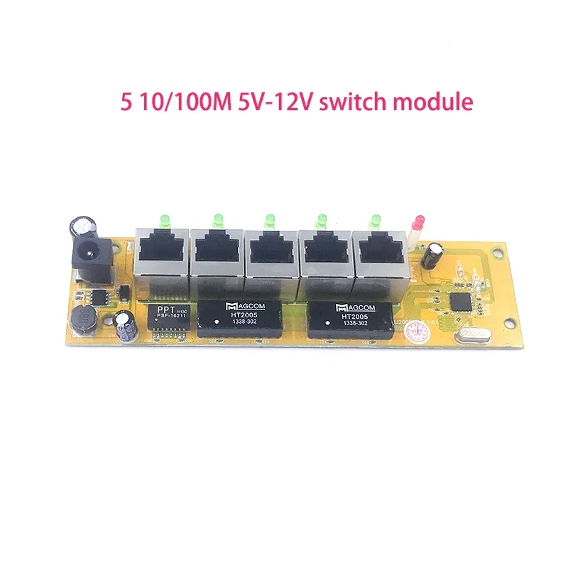 10/100 mbps ethernet switch printplaat voor module 10/100 mbps 5 poort schakelaar PCBA board OEM Moederbord ethernet switch 5 RJ45