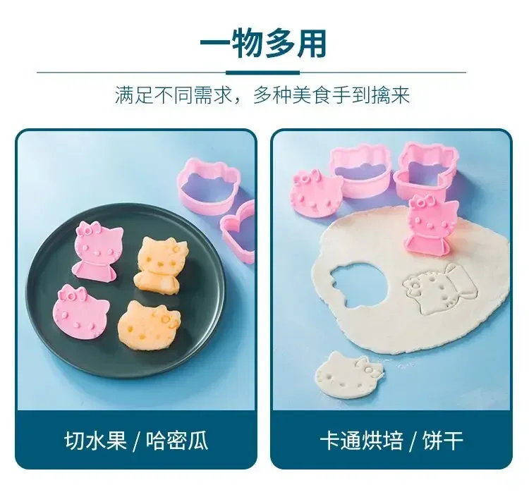 Hello Kitty Sanrio Anime Fruit Mold Biscuit Food Modeling Mold Cute Kitchen Utensils Kawaii Girl Heart Birthday Gift image 4