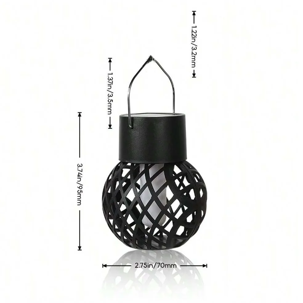 Imagem -05 - Solar Powered Hanging Ball Lamp Balcão Decoração Lâmpada Outdoor Impermeável Pátio Decoração Simulado Jardim Decoração