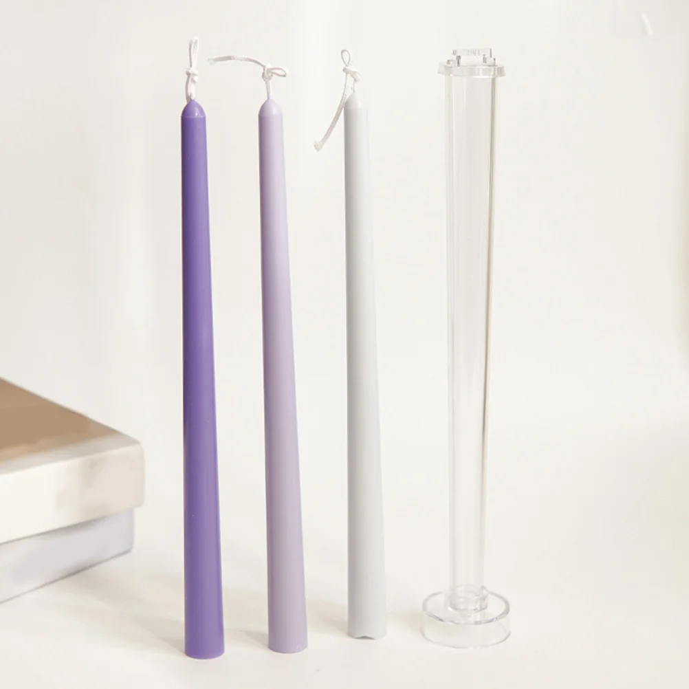 

3pcs Plastic Molds for Making Candles DIY Plastic Taper Molds For Taper Making Dinner Party Wedding Church Decorations