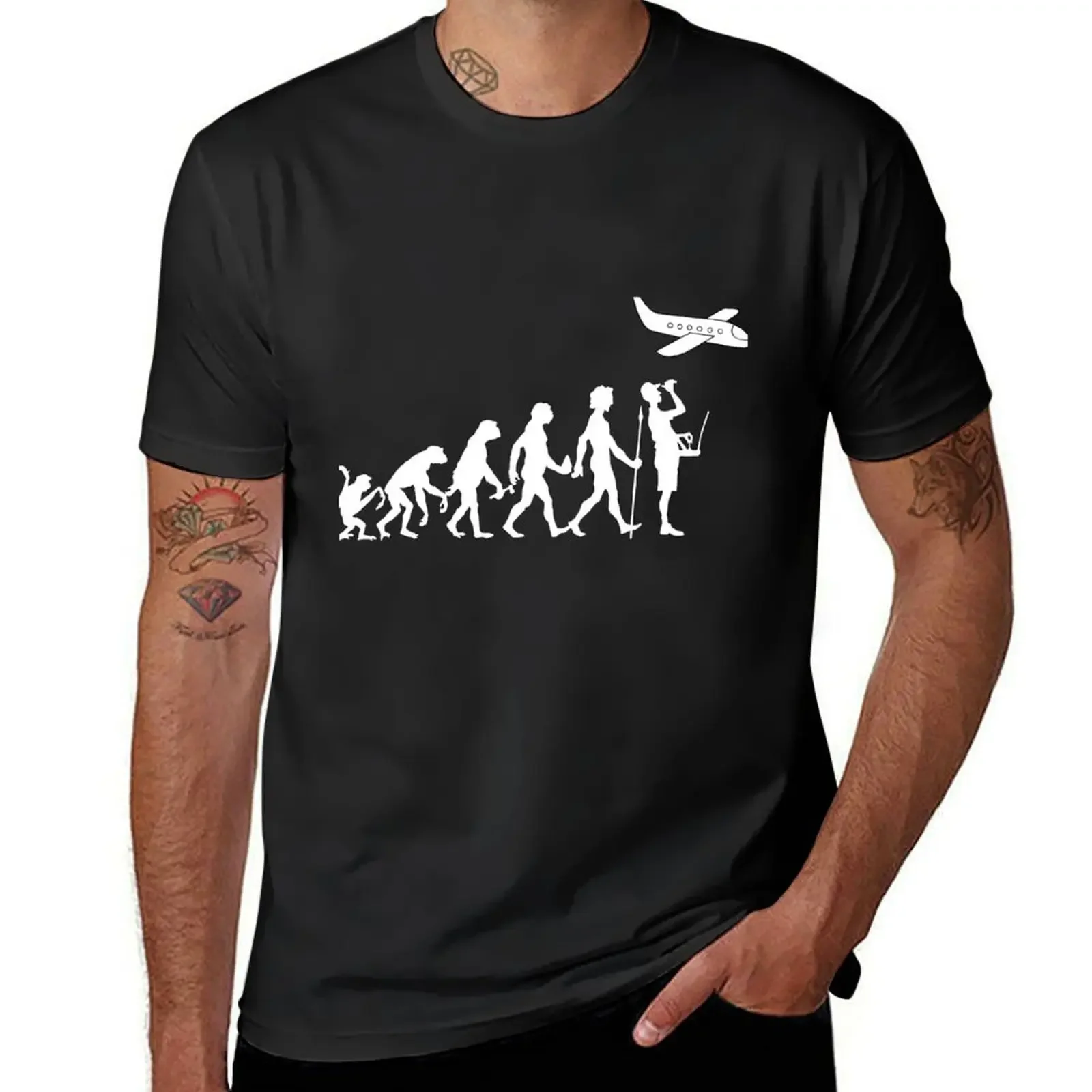 Evolution of a Pilot T-Shirt quick drying Blouse anime stuff shirts graphic tee mens t shirt graphic