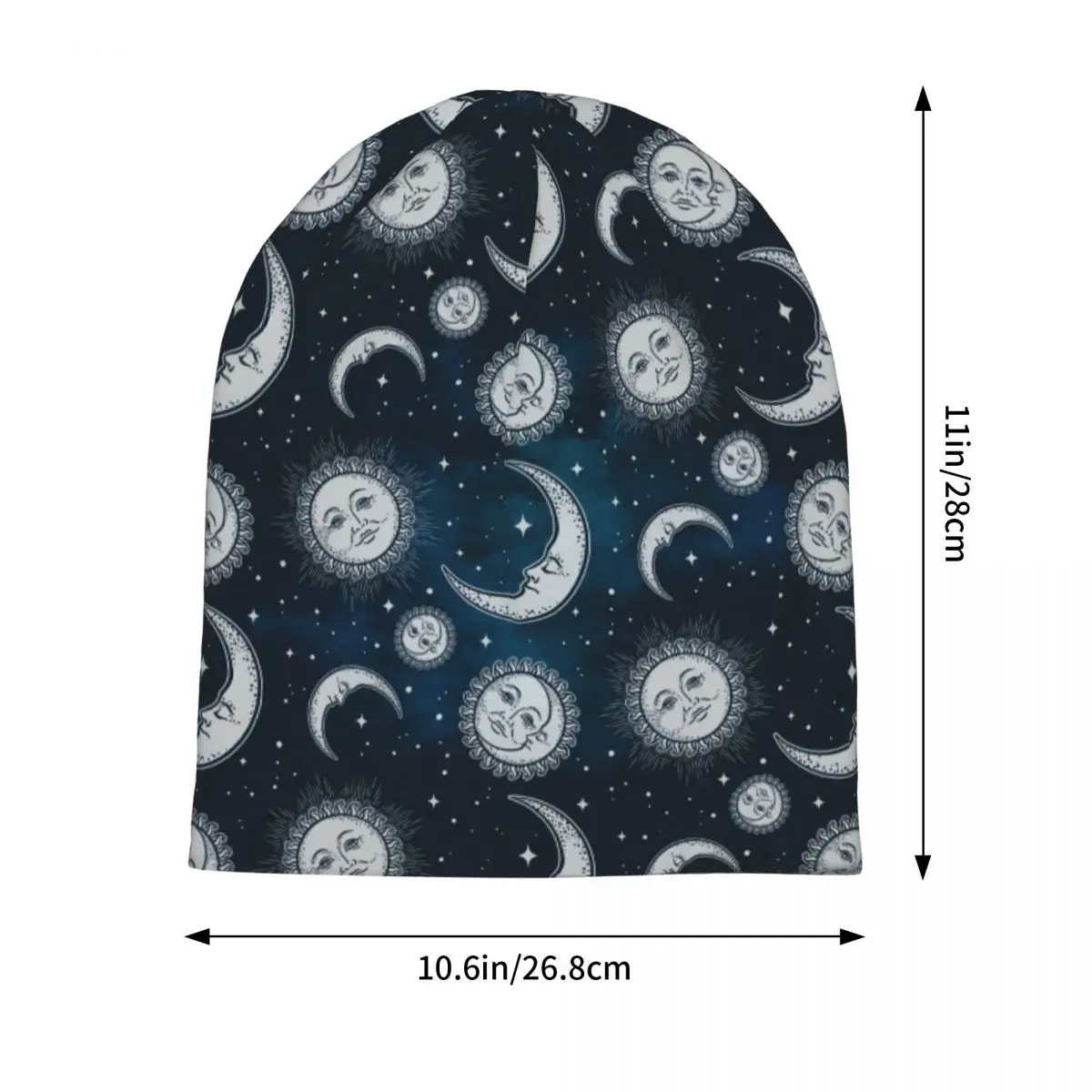 Celestial Mystic Esoteric Magic Sun Moon Skullies Beanies Hats Warm Autumn Winter Cap Knitted Bonnet Caps for Men Women Adult