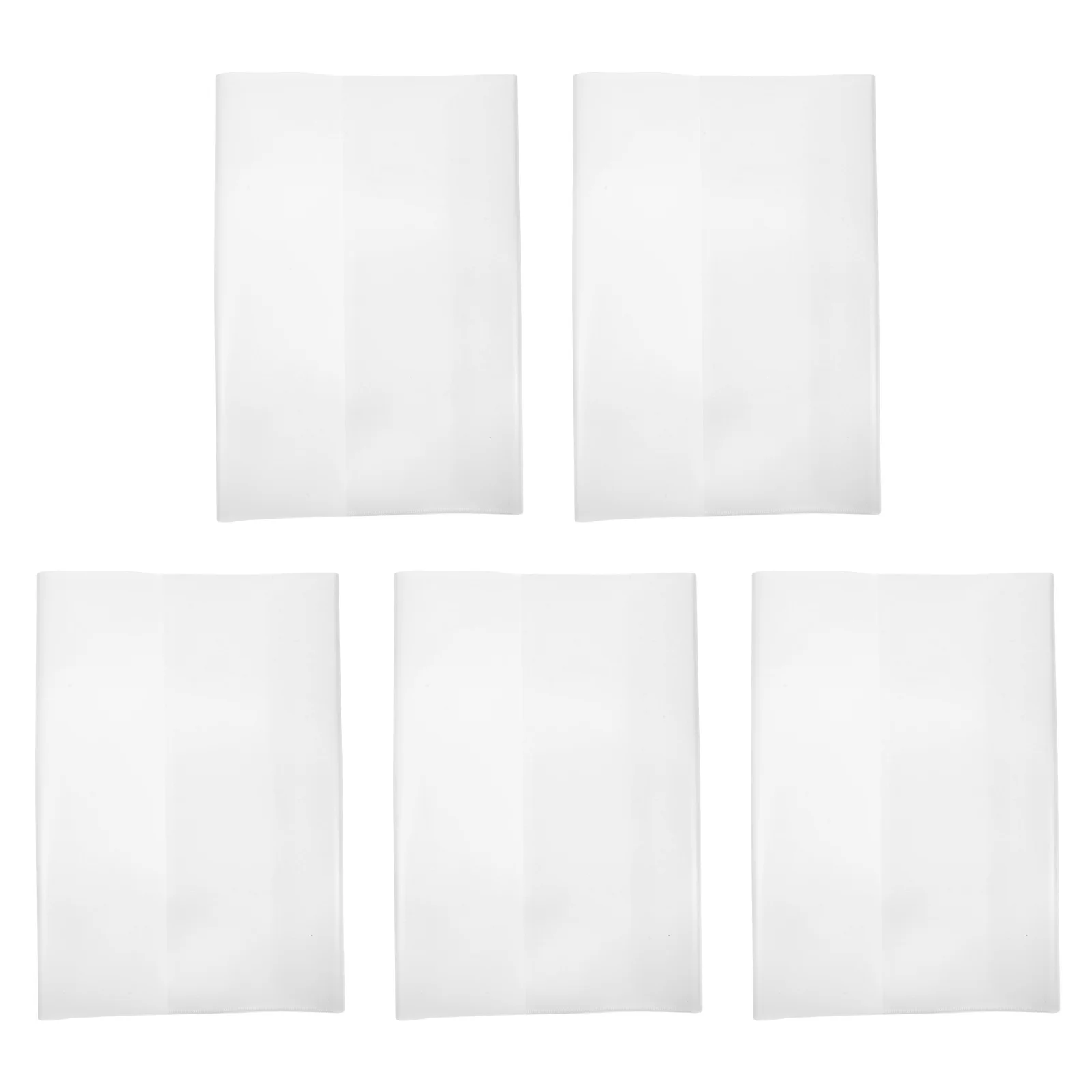 

5Pcs Transparent Waterproof Plastic Book Protector Film Clear Cover for Exercise Notebook 16K Textbook Clear Book Cover