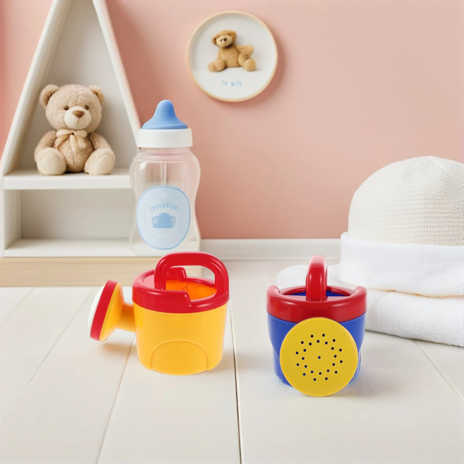 3 قطع من ألعاب حمام الأطفال: بخاخ علبة سقاية ملون للأطفال الصغار في الهواء الطلق والحديقة والشاطئ ورذاذ الزهور وحمام السباحة #3