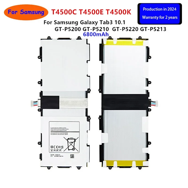 Brand New Tablet T4500C T4500E T4500K Battery 6800mAh For Samsung Galaxy Tab3  P5200 P5210 P5220 P5213 Batteries +Tools