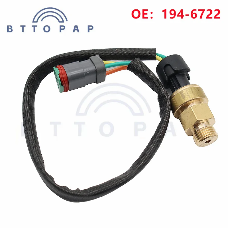 194-6722 Oil Pressure Sensor with Cable For Caterpillar Cat Articulated Dump Truck/ Wheel-Type Loader/ Excavator Models