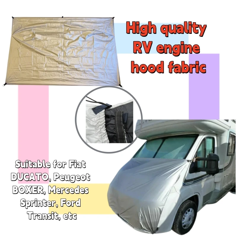 

Universal Motorhome Bonnet Cover UV Sun Leaf Protector For Fiat Ducato Peugeot Boxer Citroen Relay Mercedes Sprinter Ford ﻿