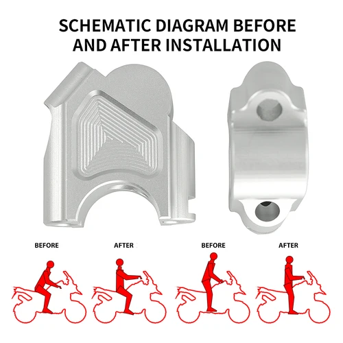 Imagen 2 del producto Para BMW F800GS Adventure 2014-2018 F800GT F800 F 800 GS/GT adv Moto manillar barra de mano aumentar abrazadera elevadora adaptador de montaje extender
