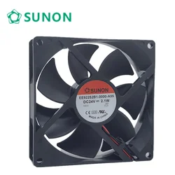 For SUNON EE92252B1-0000-A99 DC 24V 2.1W 92x92x25mm 2-Wire Server Cooling Fan