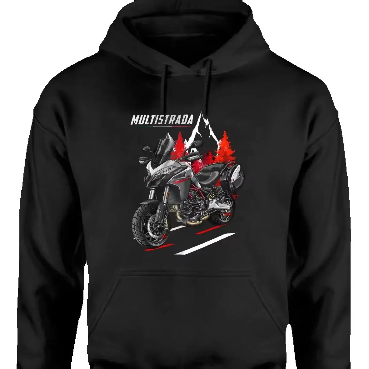 

Модели 2017-2021, Италия, мотоциклетный пуловер Multistrada 950, толстовка из 100% хлопка, удобная повседневная мужская одежда, уличная одежда для водителя