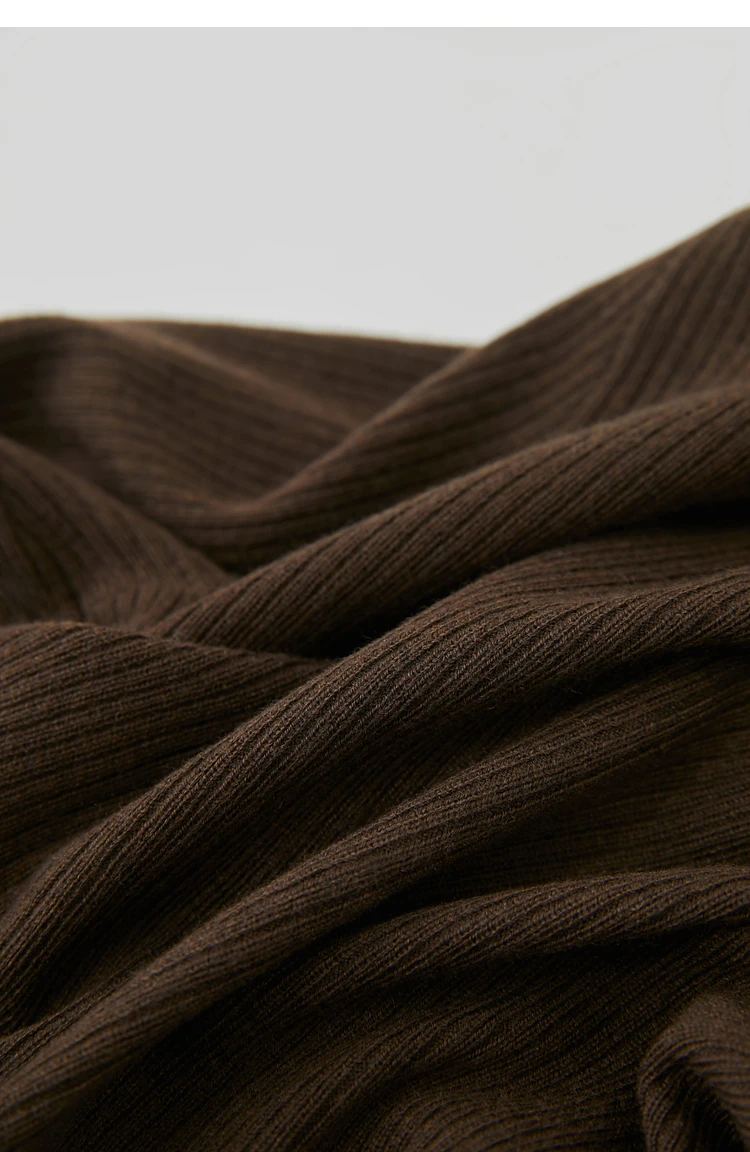 Amii Minimalism 2026 Strickjacke für Damen Herbst Neu Pendler O-Ausschnitt Gespleißte Kurze Wollstreifen Schlanke Langarm-Oberteile 12443022 – Detail 34