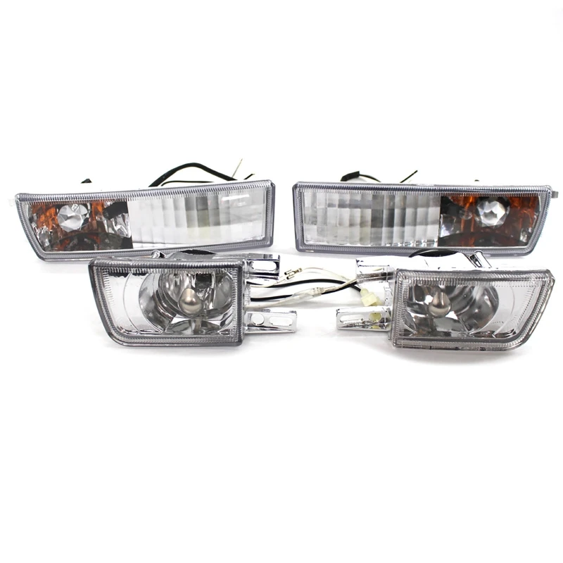 Car Front Bumper Lights Front Fog Lamps Turn Signal Lamp Set for VW Golf Mk3 Jetta Mk3 Vento 1992-1999 with 2 pins connectors