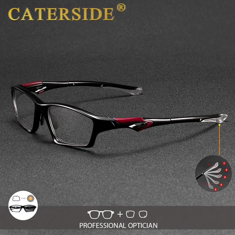 CATERSIDE Modische Anti-Blaulicht-Photochrome Lesebrille für Damen und Herren, Optische Brille für Outdoor-Aktivitäten und Radfahren – Detail 2