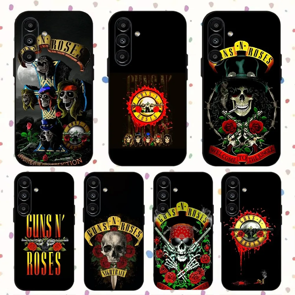 G-Guns N Roses Phone Case For Samsung S24,S21,S22,S23,S30,Ultra,S20,Plus,Fe,Lite,Note,10,9,5G Black Soft Cover