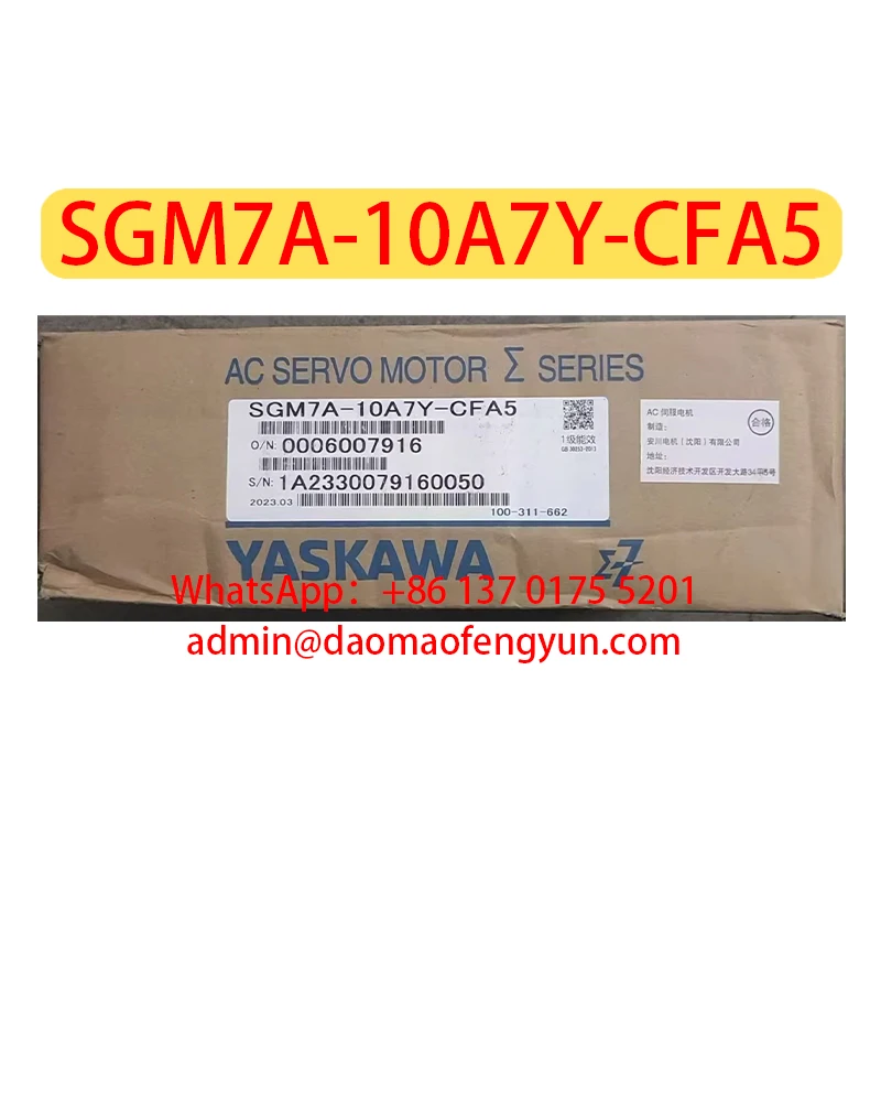 

SGM7A-10A7Y-CFA5 Brand New Servo Motor SGM7A 10A7Y CFA5，Fast shipping