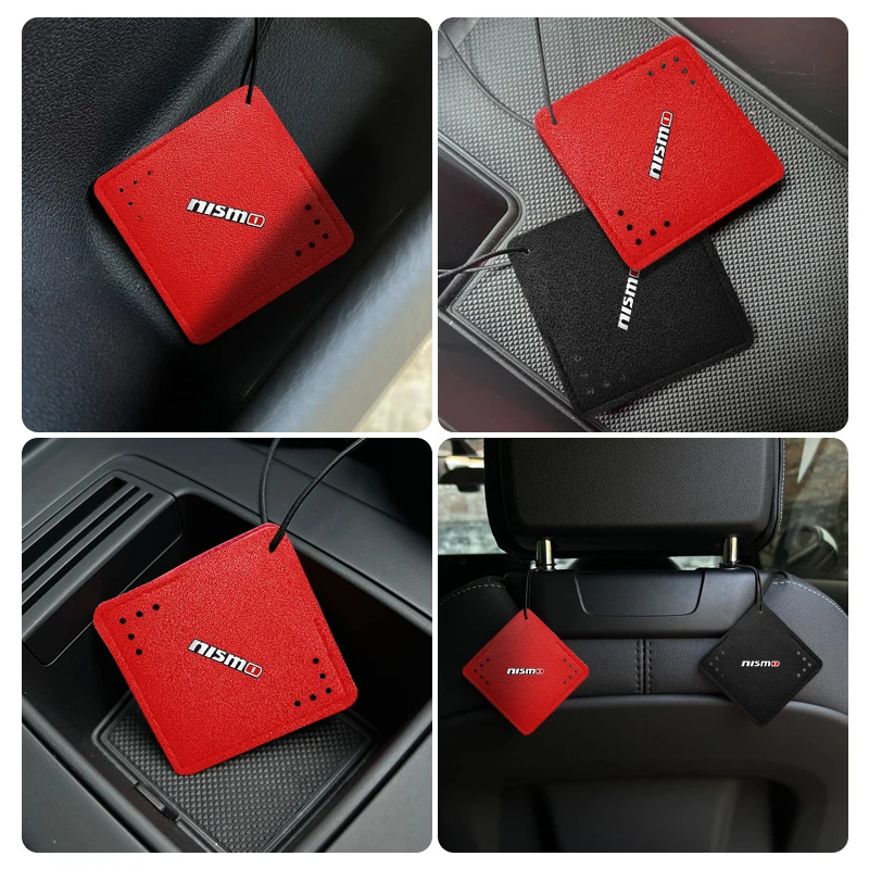 For Nismo Nissan Juke Tiida Teana GTR 350Z 370Z 240SX Car Aromatherapy Diffuser Necklace Fresh Air Suede Pendant 6 Scents