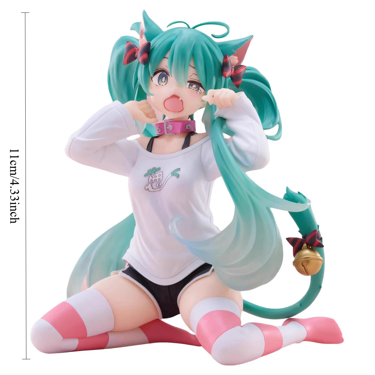 初音ミク猫耳パジャマフィギュアアニメモデル PVC グッズデスクオーナメントギフト