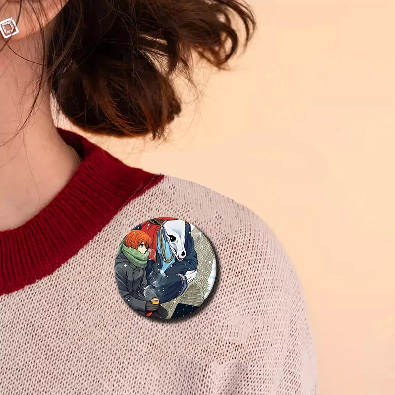 Anime The Ancient Magus Bride Cosplay Badge Cute Cartoon Brooch Chise Hatori Elias Ainsworth Lapel