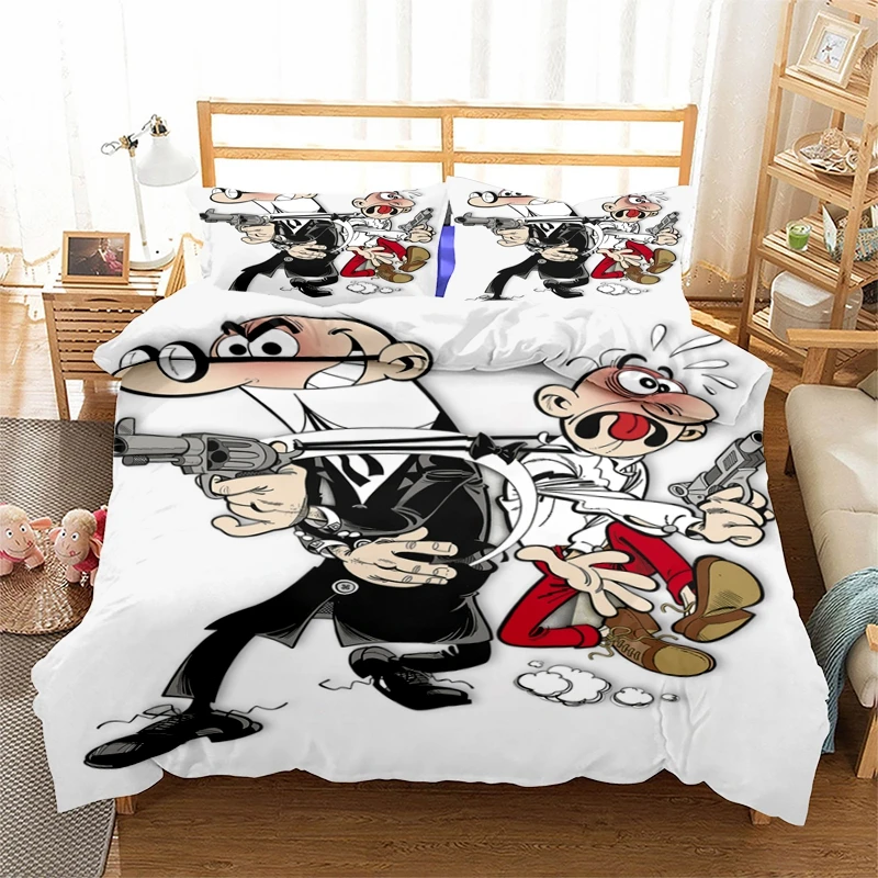 Phechion Mortadelo y Filemon 3D Print Bedding Set Duvet Covers Pillowcases One Piece Comforter Bedding Sets Bedclothes Bed K579