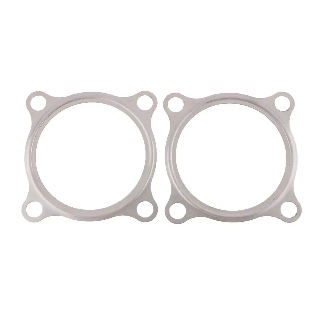 2X Charger Inlet Manifold Exhaust Flange Gasket 4 Bolt for Car