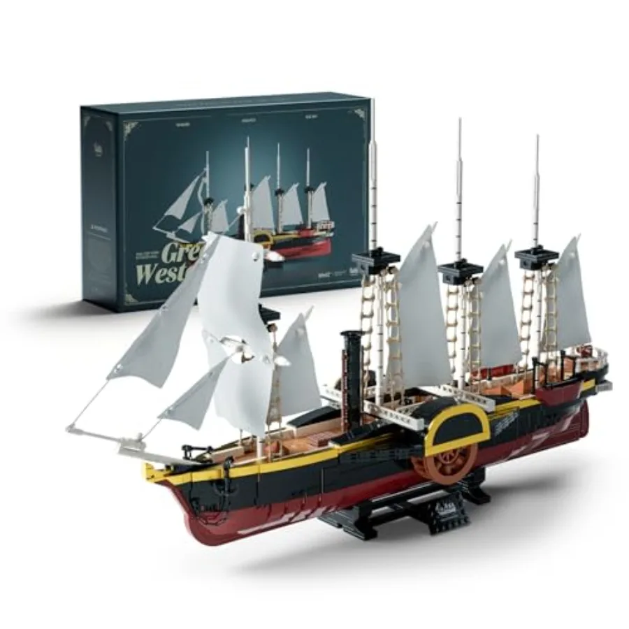 

Great Western Ship Model Building Set, Steamship Model Kit for Adults, Collectible Boat Model for Display, Gift for Ship Enthus