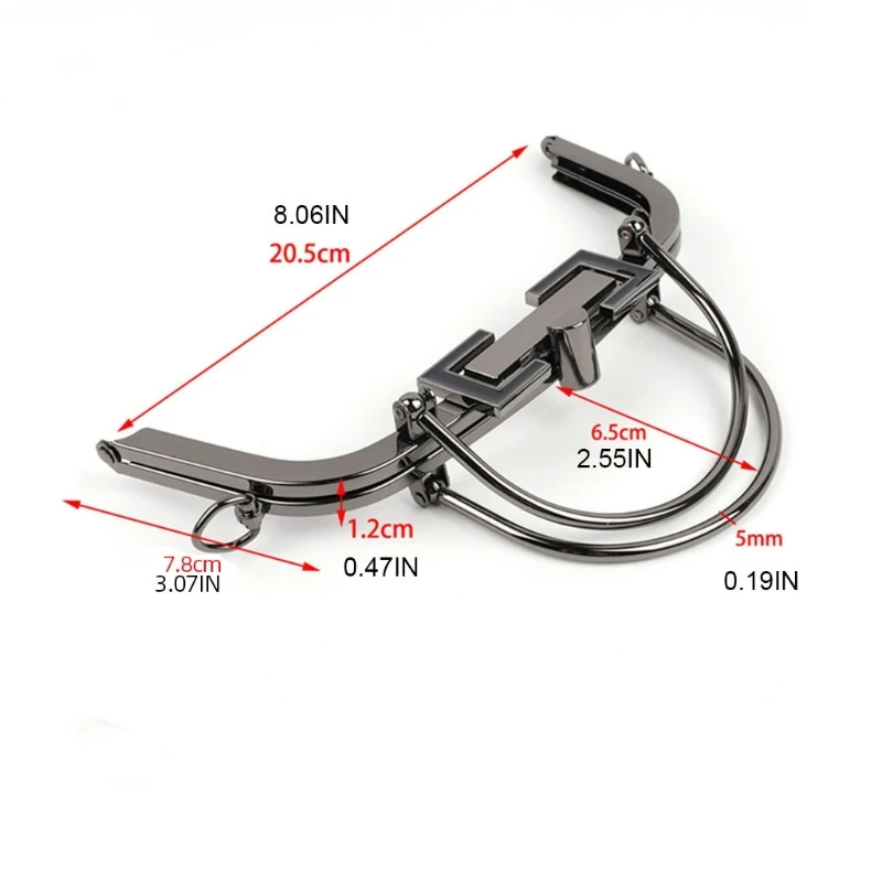 E74B Metal Purse Frame Kiss Locks Clasp for DIY Making Coin Bags Handle Sewing Craft Accessories