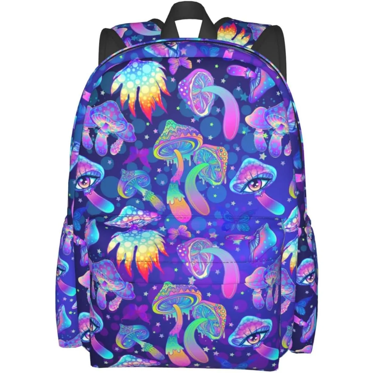 

Psychedelic Colorful Mushrooms Stylish Backpack With Adjustable Padded Shoulder Straps Daypacks For College Travel One Size