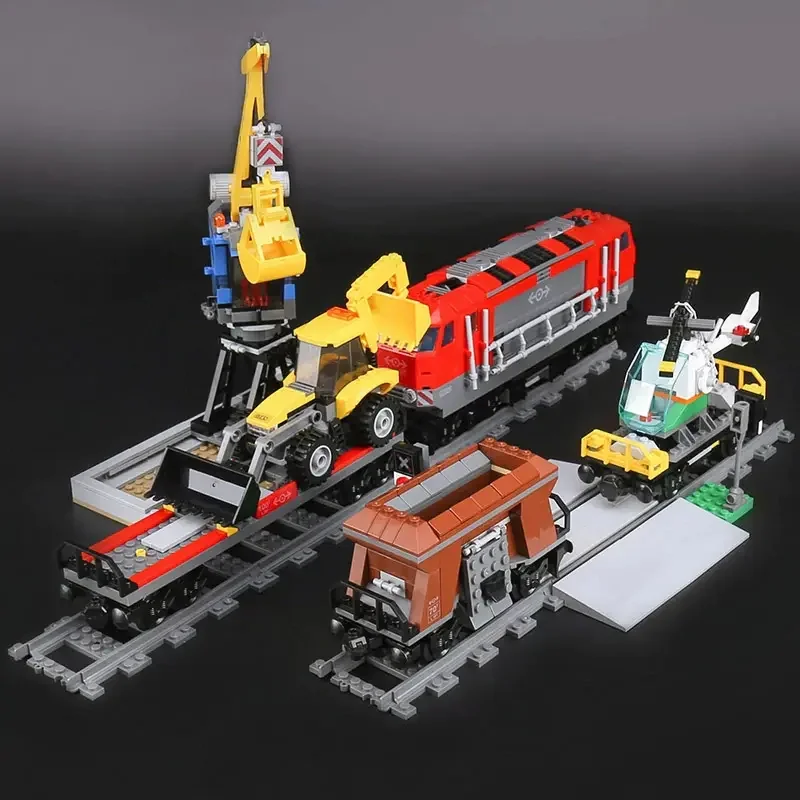 NEW MOC 60098 Compatible CITY Heavy-Haul Train Building Block Model Children\'s Educational Toys Christmas Birthday Kid Toy Gifts