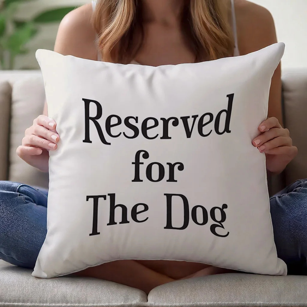 1pc Witty Pet Lover Quote Pillow Cover 45x45cm 18x18in Front-Only Typographic Art Original Serif Typography Decorative