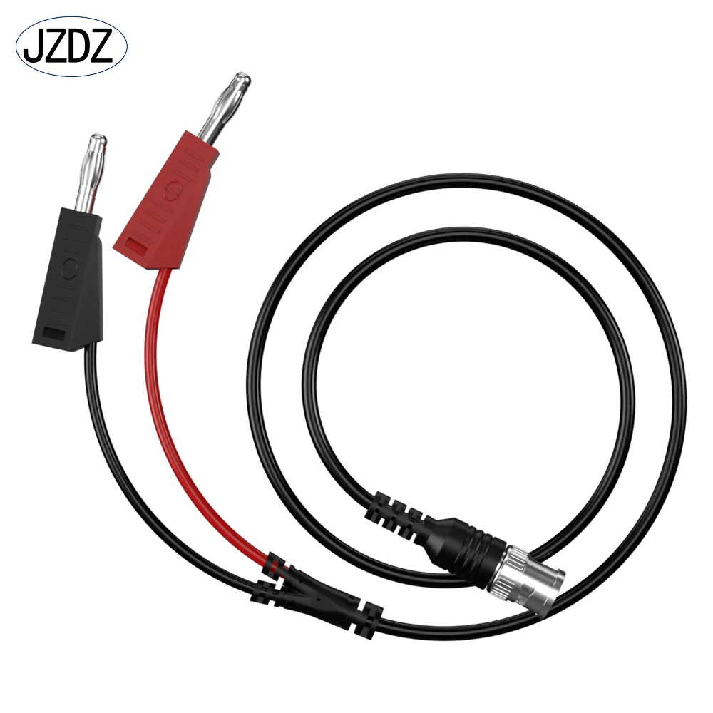 

JZDZ 100CM BNC Male Plug to Stackable 4MM Banana Plug Low Loss Coaxial Cable Test Lead Connectors for Oscilloscope J.70044