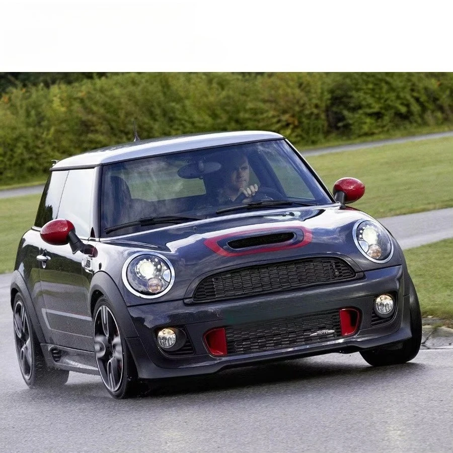 

R56 R55 Upgrade style body kit pp material with front bumper front lip shade side skirt R55 R56 GP style car kit