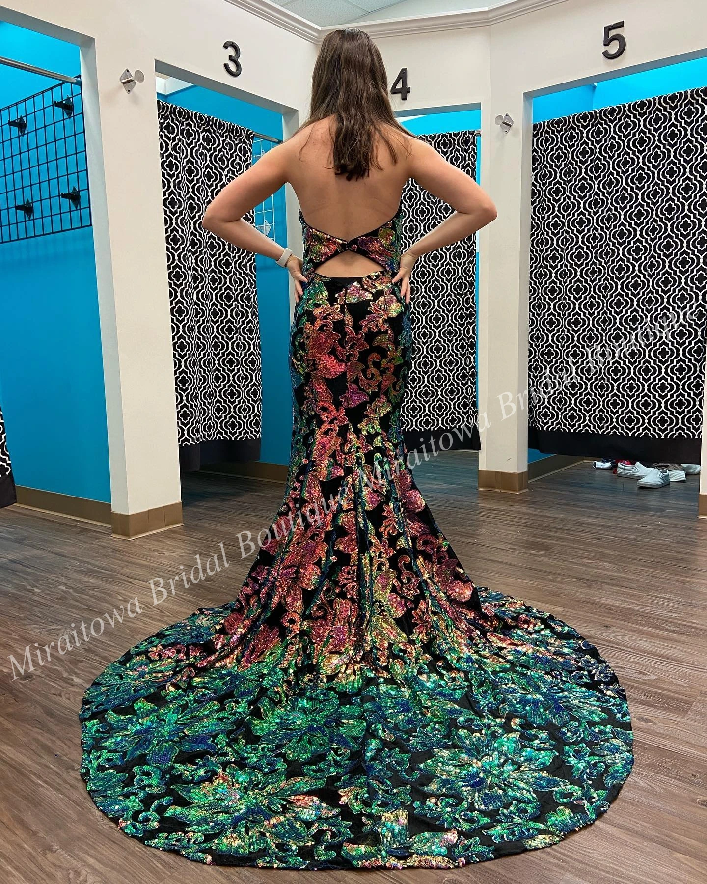 Abito da sera incrociato con paillettes floreali abito da festa lungo ospite di nozze evento formale invernale Prom occasioni speciali Pageant Gala