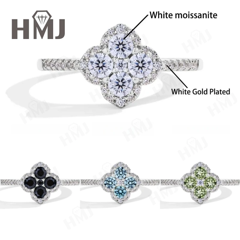 

Кольцо с муассанитом и бриллиантом Параиба, циркон, серебро 925 пробы ​ украшения для женщин Премиум Подарок Многоцветный выбор Банкет Очарование Сладкий