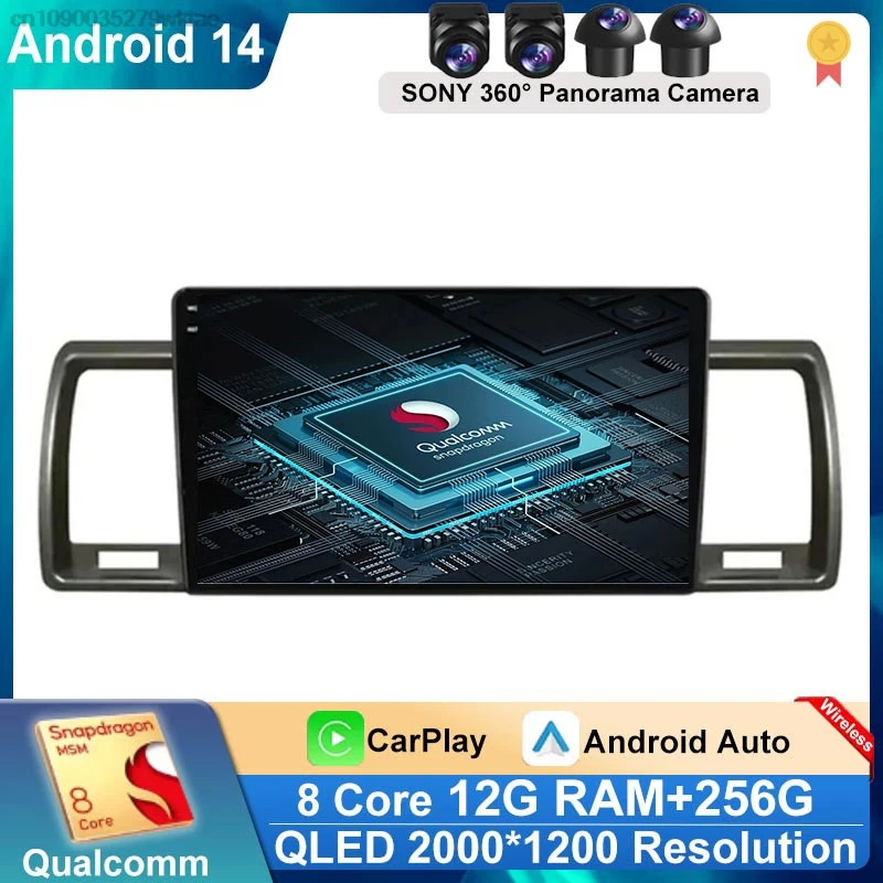 

Android 14 Carplay Auto For Toyota Hiace 2004-2019 Car Radio Multimedia Video Player Head Unit GPS Navigation Stereo 2din 2 DIN